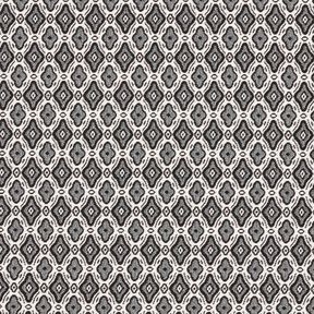 Stretch Jacquard Viskose-Mix edle Rauten – wollweiss/grau, 