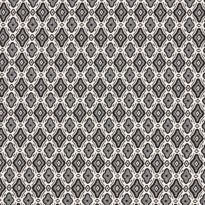 Stretch Jacquard Viskose-Mix edle Rauten – wollweiss/grau,  image number 1