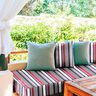 Outdoorstoff Canvas gemischte Streifen – weiss/marineblau,  thumbnail number 6