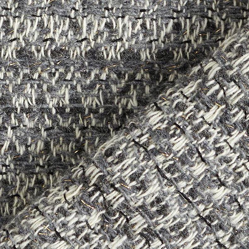 Schurwoll-Mix Lurex Melange – altsilber,  image number 5