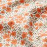 Dekostoff Baumwollsatin Blütenmeer – pfirsichorange/weiss,  thumbnail number 2