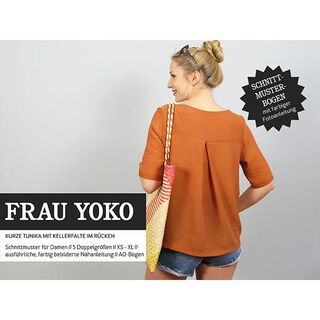 FRAU YOKO kurze Tunika mit Kellerfalte im Rücken | Studio Schnittreif | XS-XXL, 