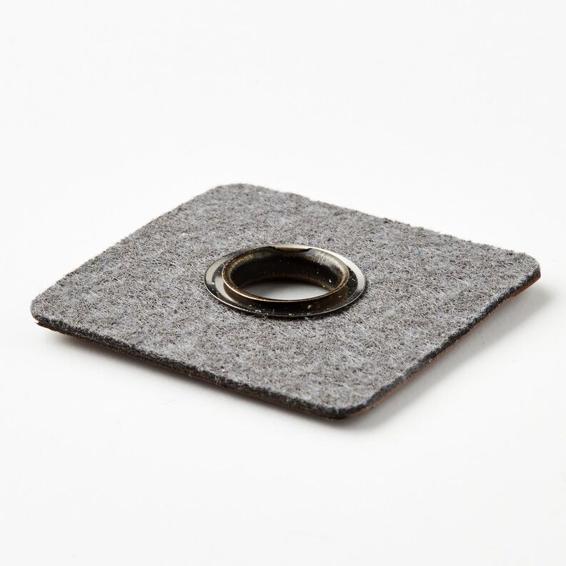 Ösenpatch [30 x 30 mm] – bronze/kupfer,  image number 3