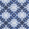 Dekostoff Canvas Batik-Kreise – indigo/weiss,  thumbnail number 5