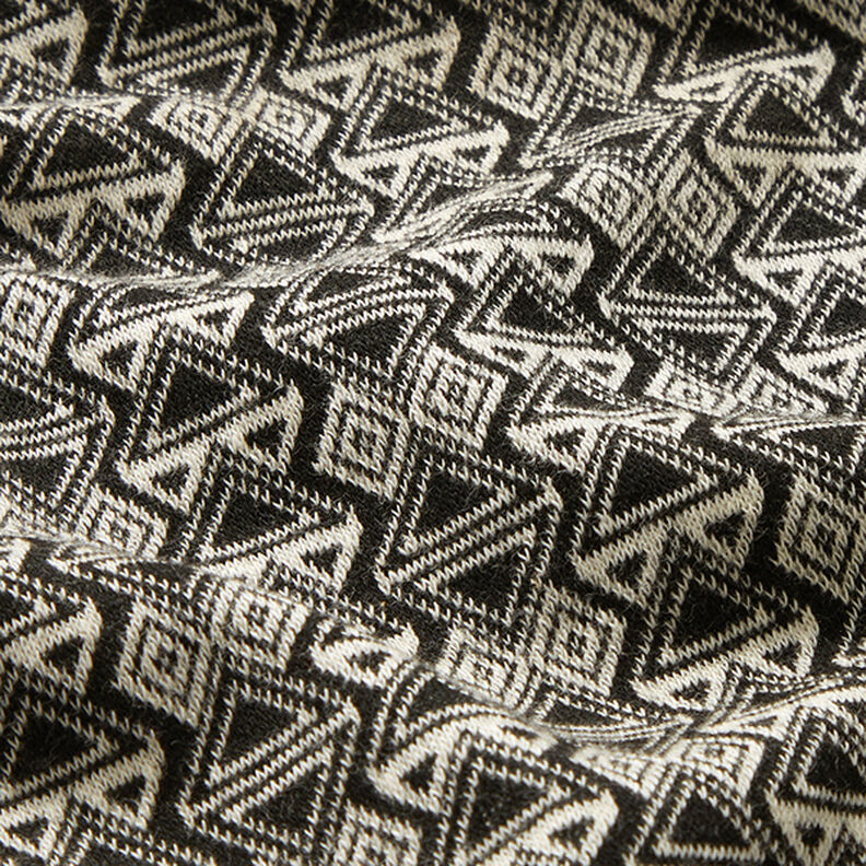 Strickjacquard Dreiecke – schwarz/weiss,  image number 2