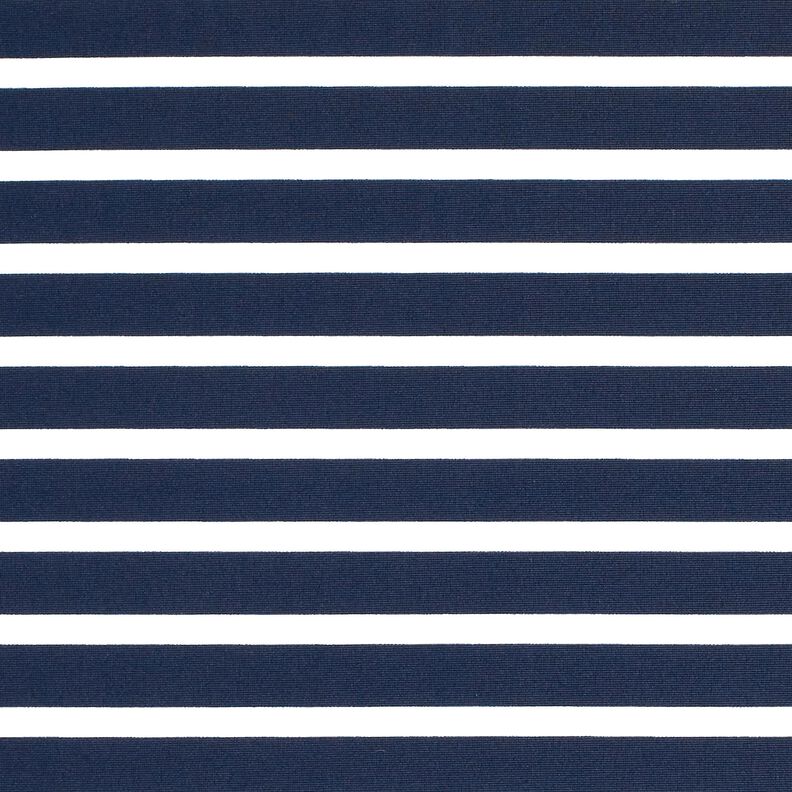 Badeanzugstoff maritime Streifen – nachtblau/weiss,  image number 1