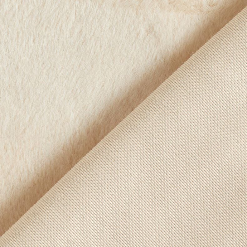 Hochwertiges, einfarbiges Kunstfell – cashew,  image number 3