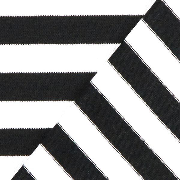 Viskosejersey Streifen – schwarz | Reststück 100cm