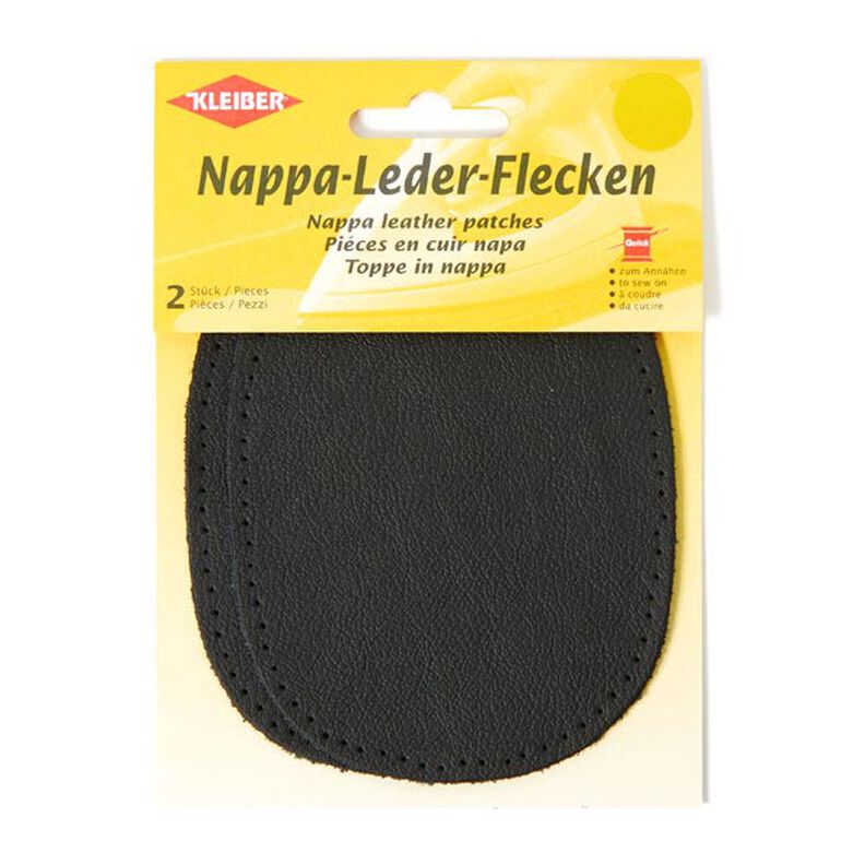 Nappaleder-Flecken – schwarz,  image number 1