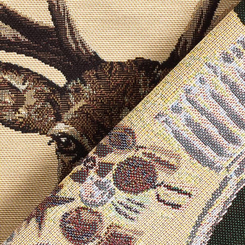 Dekopanel Gobelin Admiral Hirsch &ndash; hellbeige/schwarz,  image number 3