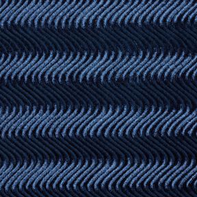 Stretchsamt geprägte Wellen – marineblau, 
