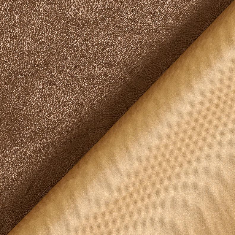 Stretch Lederimitat Metallic – zimt,  image number 3