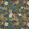 Dekostoff Gobelin Leoparden im Dschungel – blau/grün,  thumbnail number 1