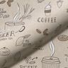 Dekostoff Halbpanama Kaffee Tee & Kuchen – natur,  thumbnail number 2