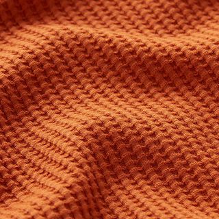 Baumwoll-Waffeljersey Uni – terracotta, 