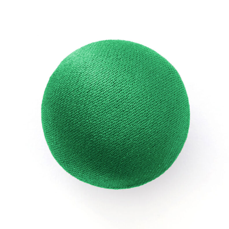 Bezogener Halbkugel–Knopf, Duchesse Satin – grasgrün,  image number 1