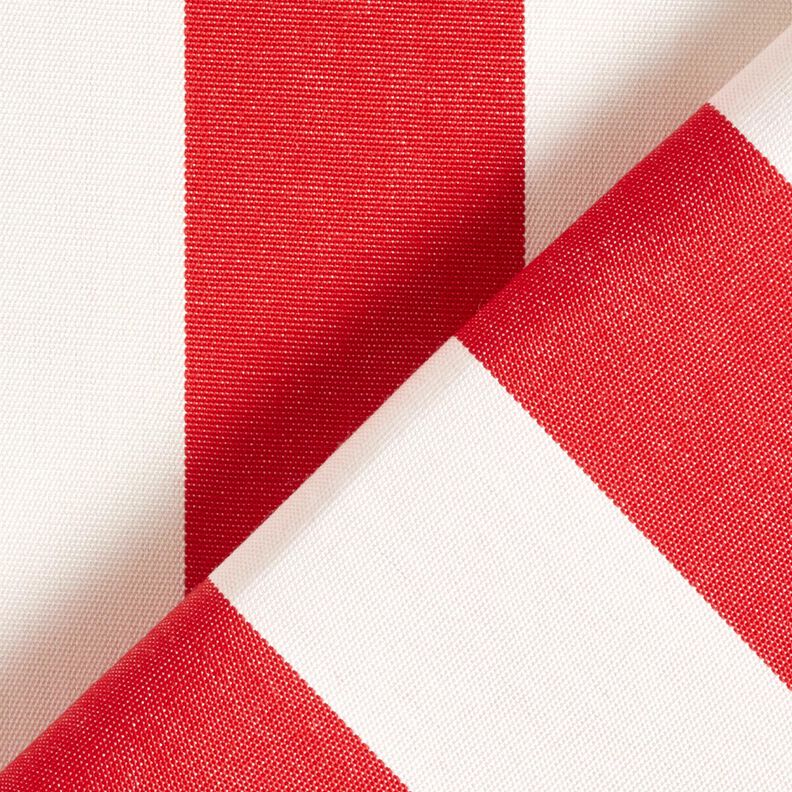 Outdoorstoff Canvas Blockstreifen – rot/elfenbein,  image number 4