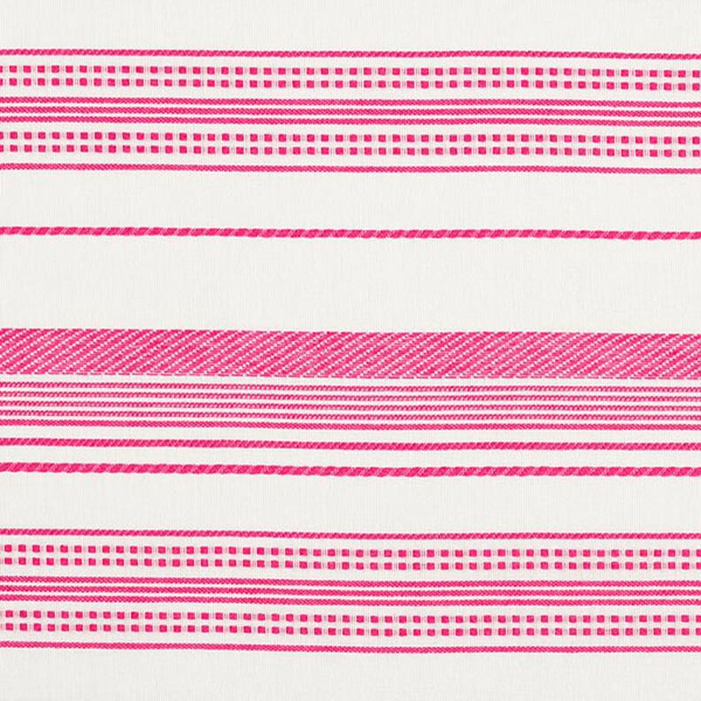 Baumwollstoff gestickte Streifen – wollweiss/pink,  image number 1