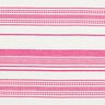 Baumwollstoff gestickte Streifen – wollweiss/pink,  thumbnail number 1