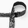 Elastische Paillettenborte [30 mm] &ndash; schwarz,  thumbnail number 1