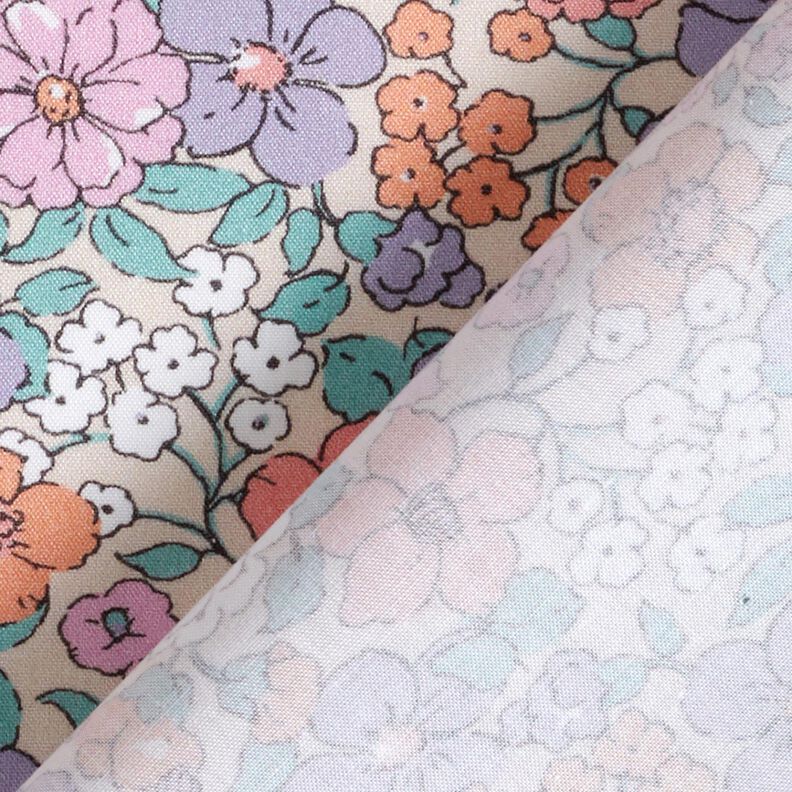 GOTS Baumwollpopeline Blumenwiese | Poppy Fabrics – natur,  image number 4
