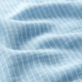 Musselin/ Doppel-Krinkel Gewebe garngefärbte Streifen | Poppy Fabrics – brilliantblau/weiss, 