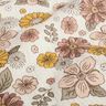 Musselin/ Doppel-Krinkel Gewebe Retro Blumen – weiss,  thumbnail number 2
