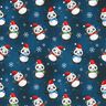 Baumwolljersey Panda in Weihnachtsstimmung | Glitzerpüppi – nachtblau/chili,  thumbnail number 1