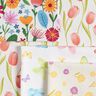Dekostoff Halbpanama kleine Frühlingsblumen – wollweiss/vanillegelb,  thumbnail number 5