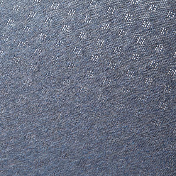 Feinstrickjersey mit Lochmuster Melange – jeansblau,  image number 3