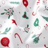 Baumwollstoff Cretonne Weihnachtsdeko – weiss/grün,  thumbnail number 2