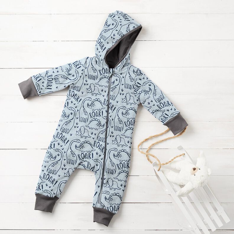 Sweatshirt angeraut  Dinos Digitaldruck &ndash; hellgrau,  image number 6