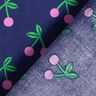 Beschichtete Baumwolle niedliche Kirschen – marineblau,  thumbnail number 4