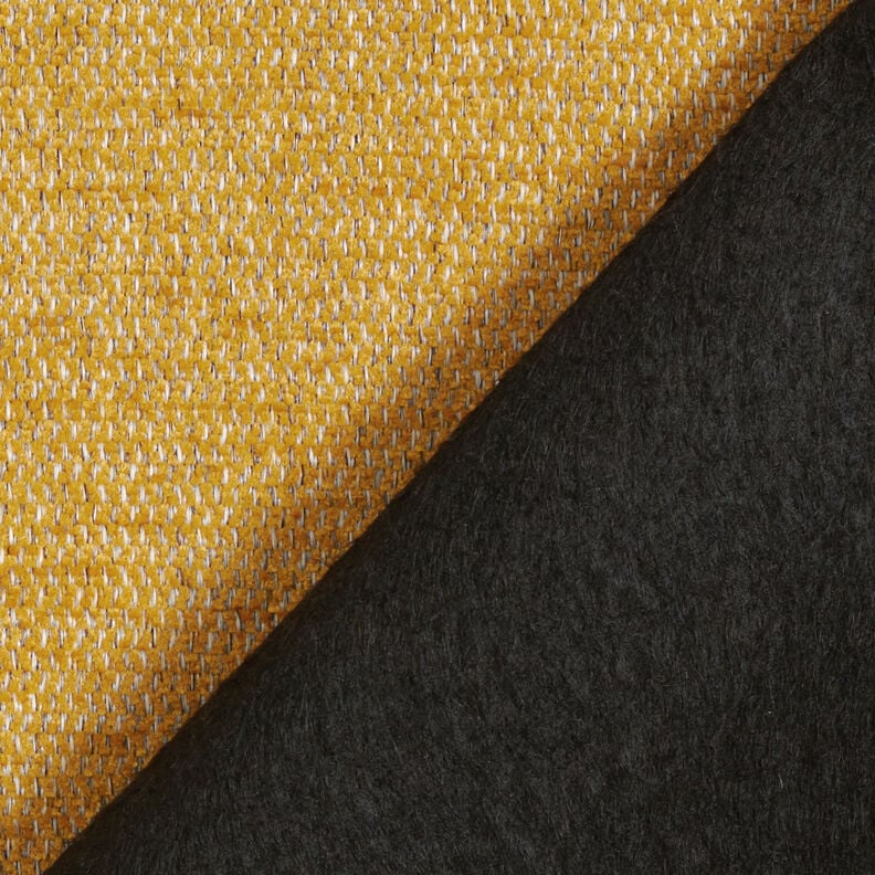 Polsterstoff Chenille Melange – currygelb/silbergrau, image number 3