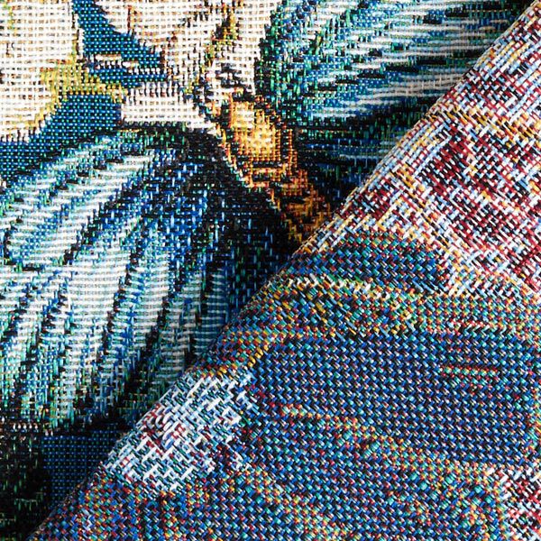 Dekostoff Gobelin Pfau – petrol