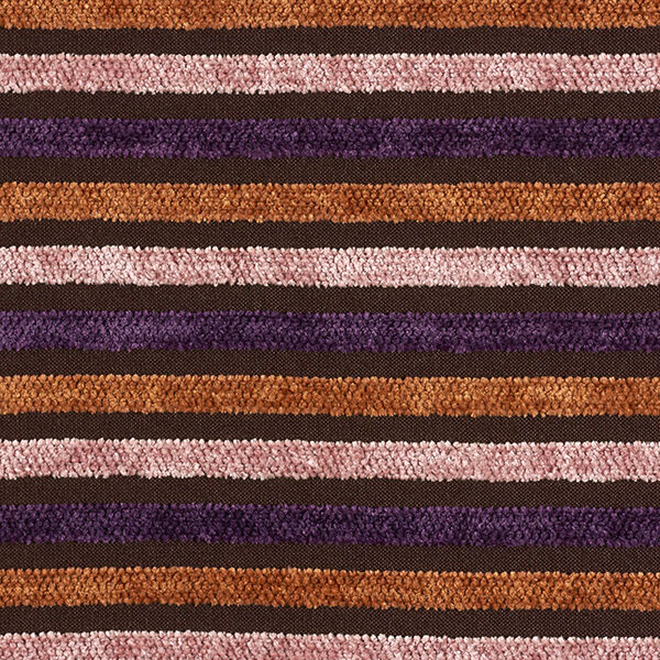 Strickstoff Chenille Streifen – braun, image number 1