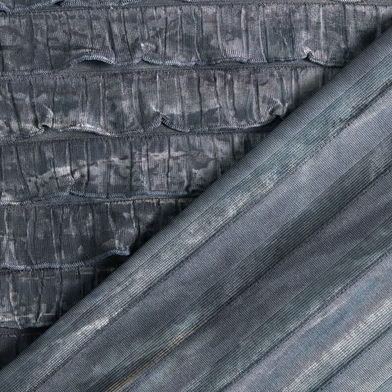 Rüschen Jersey Batik Querstreifen – hellgrau,  image number 4