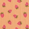 Musselin/ Doppel-Krinkel Gewebe Erdbeeren – apricot,  thumbnail number 1