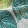 Dekostoff Canvas Ficus-Blätter  – blautanne/grau,  thumbnail number 2