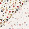 Baumwollstoff Popeline kleine Weihnachtsmotive – hellbeige/gold,  thumbnail number 4