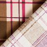 Dekostoff Halbpanama buntes Karo – mocca/traube,  thumbnail number 4