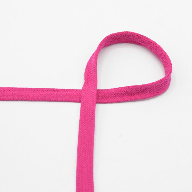 Flachkordel Hoodie Baumwolle [15 mm] – intensiv pink,  image number 1