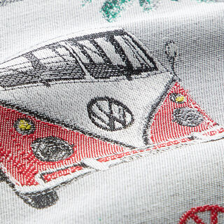 Dekostoff Jacquard VW Bulli – hellgrau, 