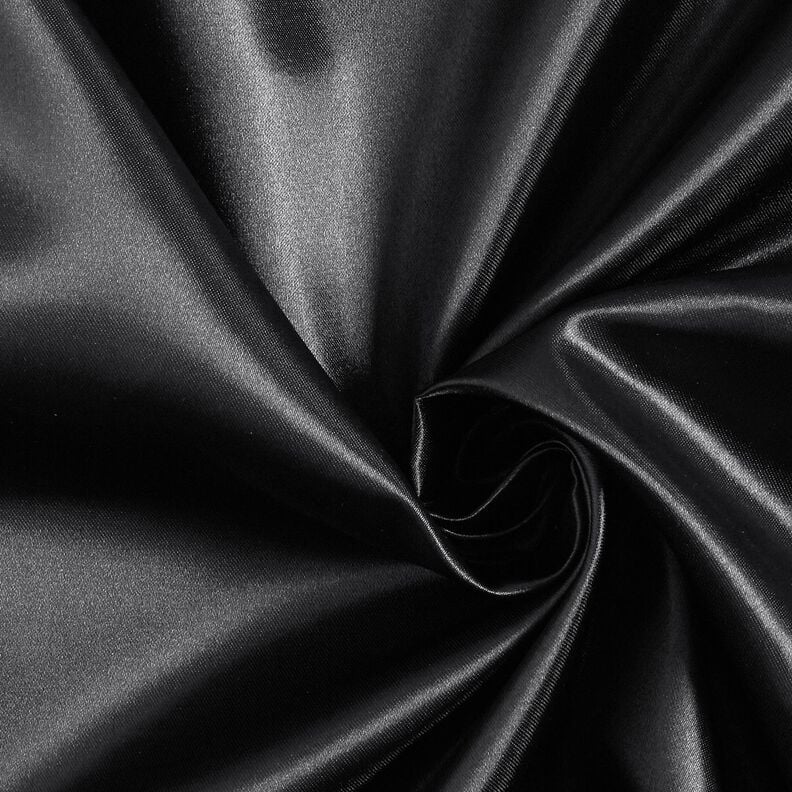 Polyestersatin – schwarz, image number 1