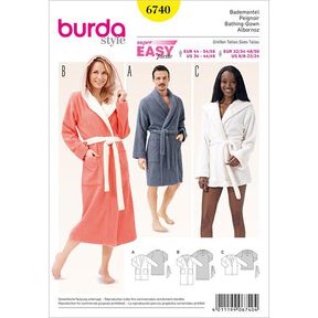 Bademantel | Burda 6740 | 32/34-48/50, 