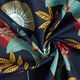 Baumwollsatin Dschungelblätter – marineblau,  thumbnail number 3