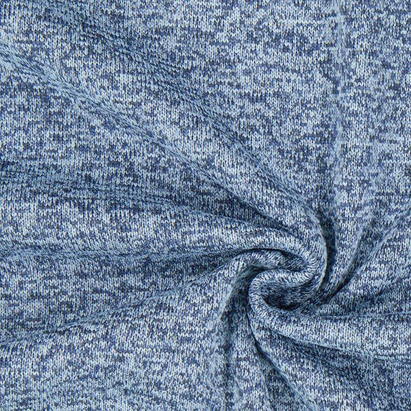 Strickfleece – blau | Reststück 100cm