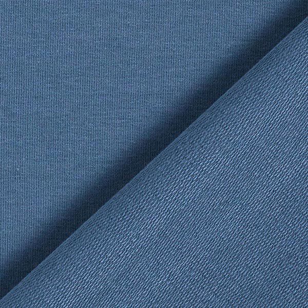 Leichter French Terry Uni – jeansblau | Reststück 50cm