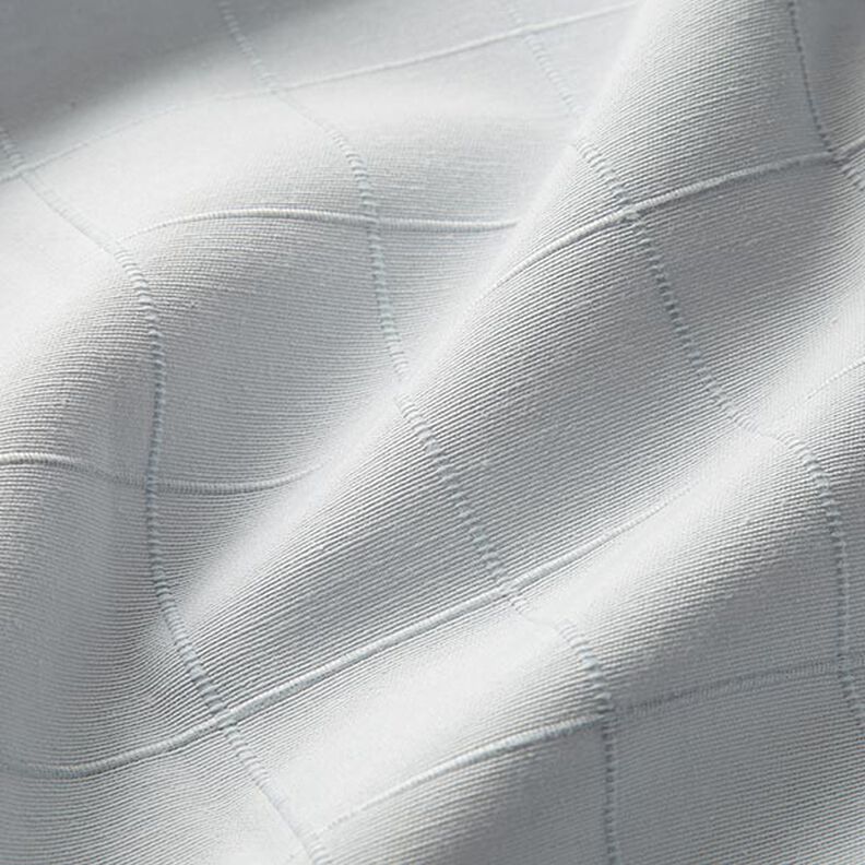 Dekostoff Gitter-Karo recycelt – silbergrau,  image number 2