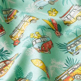Baumwollstoff Cretonne Roadtrip Surf – türkis, 